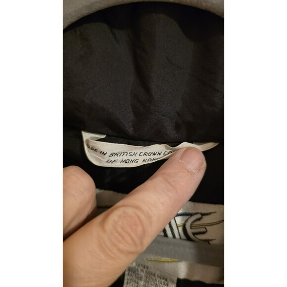 Vintage Profile Ski Jacket Womens Large Black 90s Neon Stripe Nylon Retro Zip - Picture 5 of 10